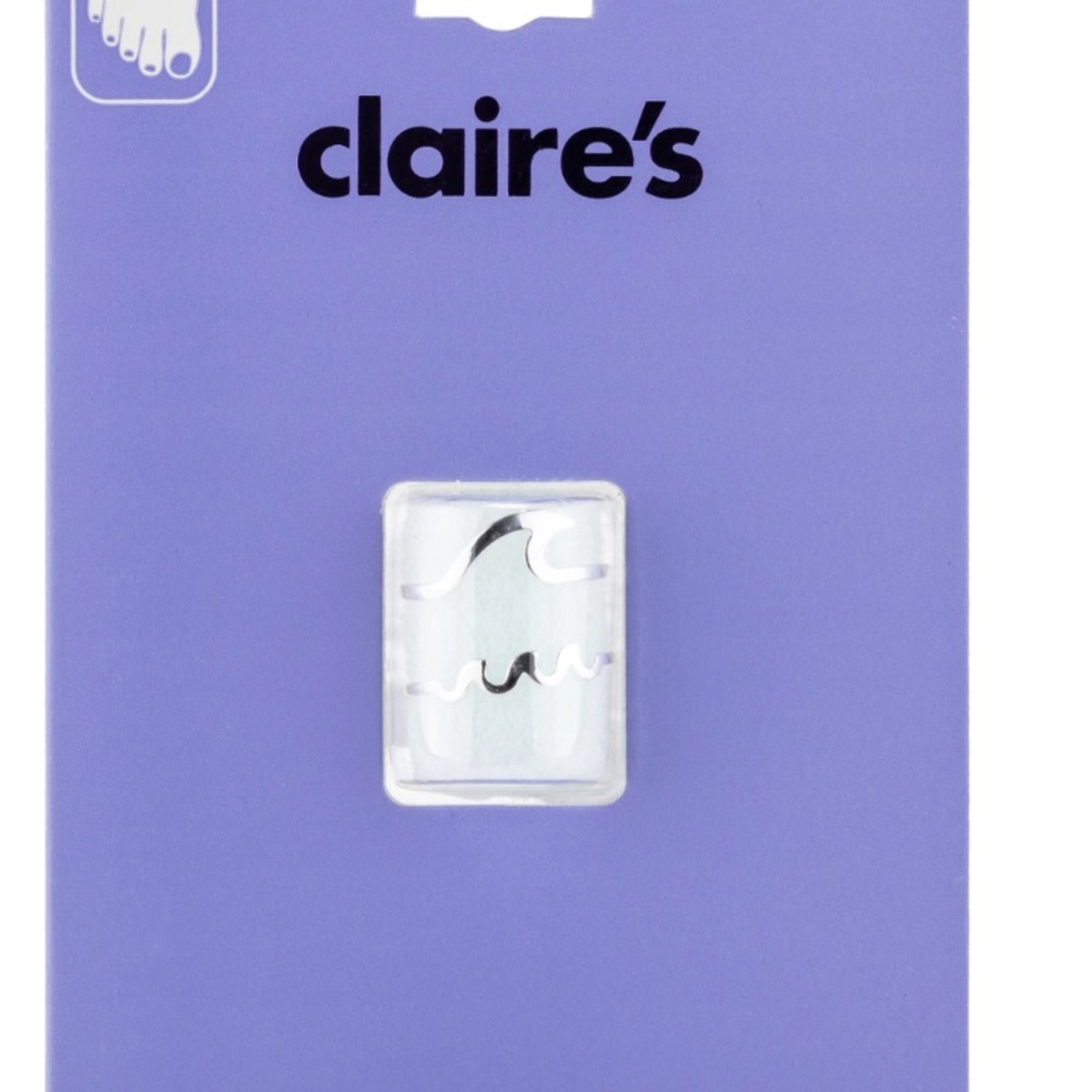Claire's Silver Wave toe ring set